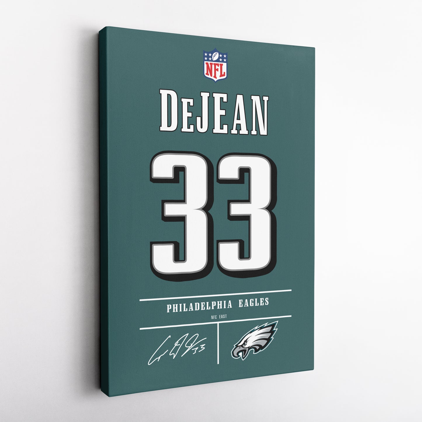 Cooper DeJean Eagles Jersey Canvas Print | Wall Art Decor
