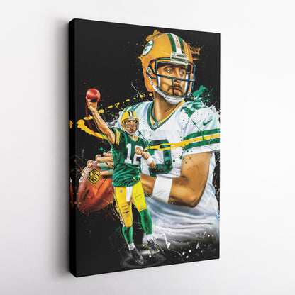 Aaron Rodgers Packers Canvas Print | Green Bay Football Wall Art