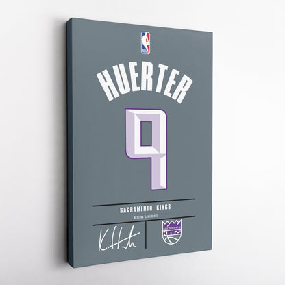Kevin Huerter Kings Jersey Canvas Print | Wall Art Decor