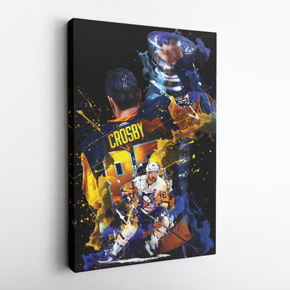 Sidney Crosby Pittsburgh Penguins Canvas Print | NHL Hockey Wall Art