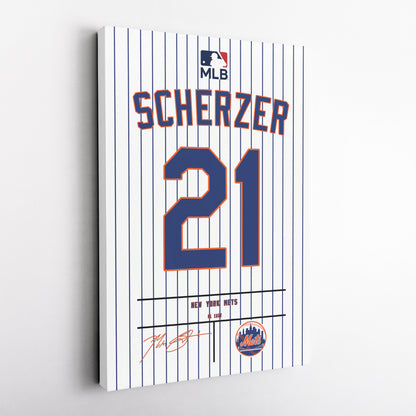 Max Scherzer Mets Jersey Canvas Print | Wall Art Decor