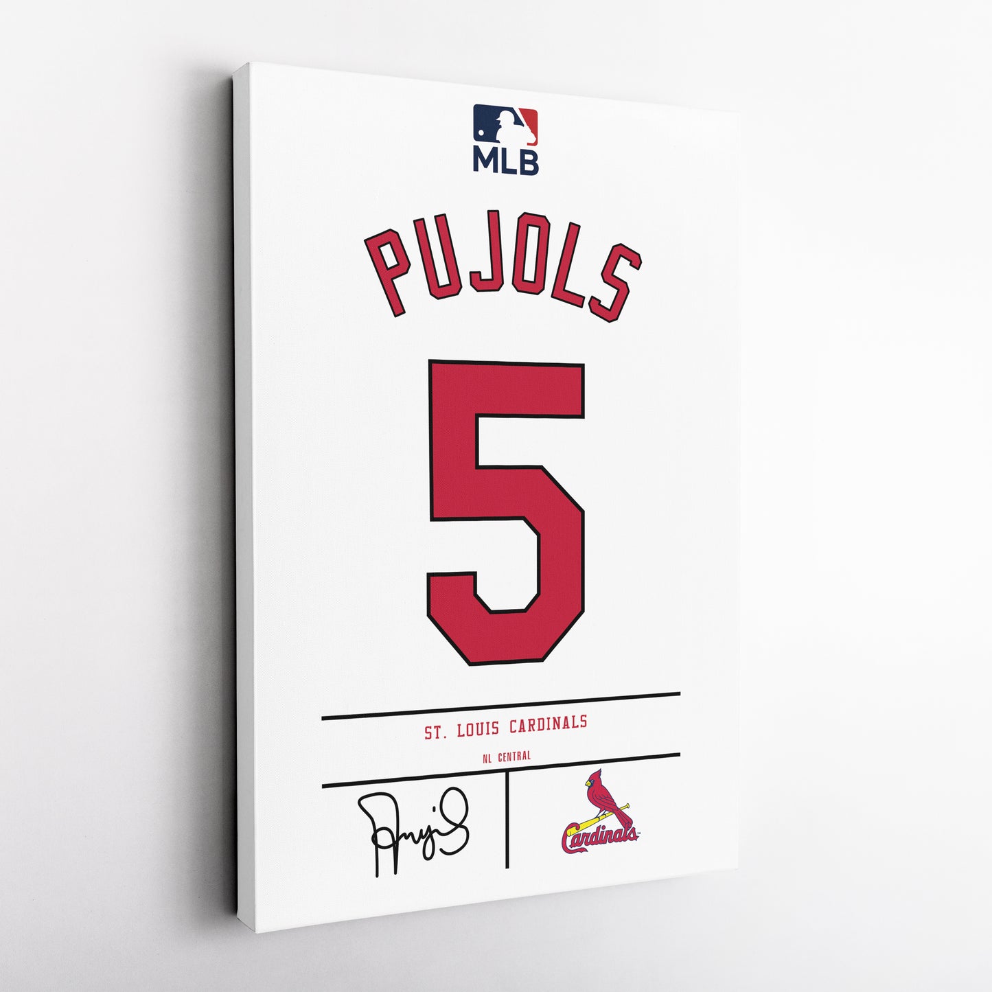 Albert Pujols St. Louis Cardinals Jersey Canvas Wall Art