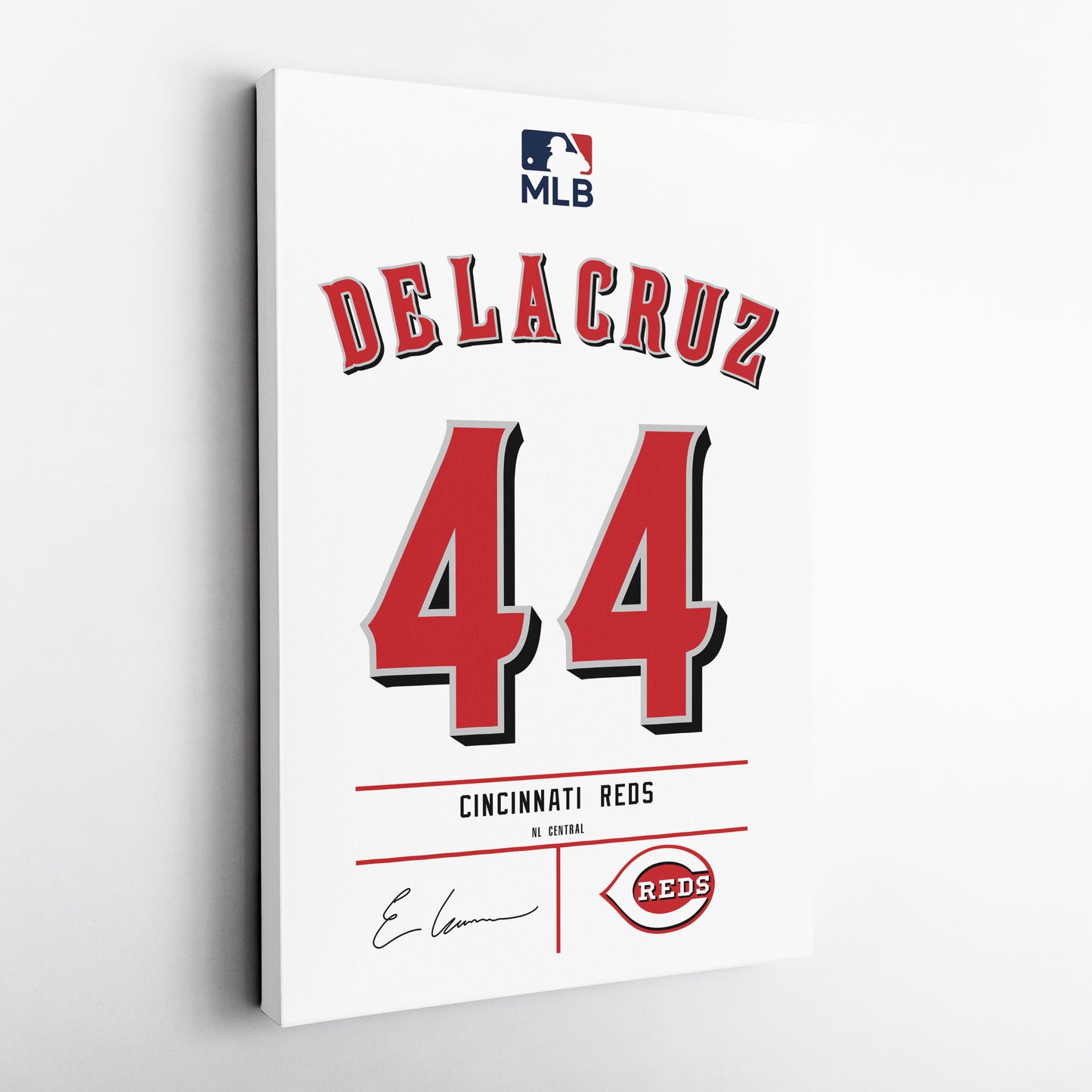 Elly De La Cruz Cincinnati Reds Jersey Canvas Wall Art