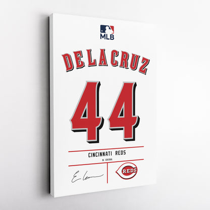 Elly De La Cruz Cincinnati Reds Jersey Canvas Wall Art