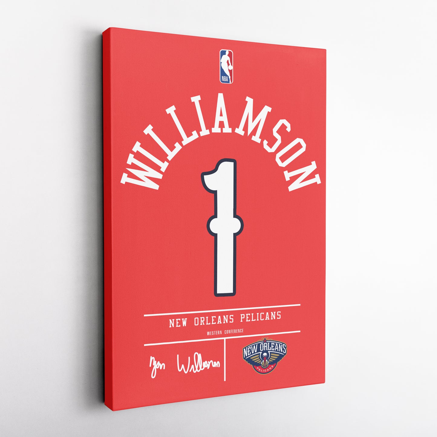 Zion Williamson Pelicans Jersey Canvas Print | Wall Art Decor