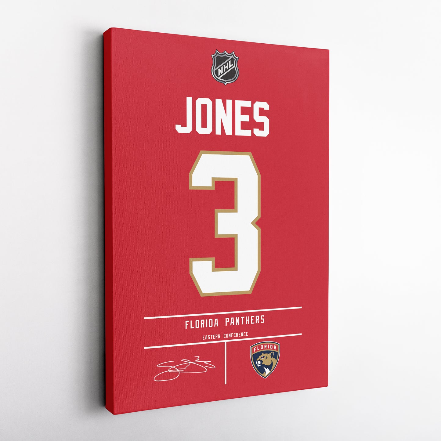 Seth Jones Florida Panthers Jersey Canvas Wall Art