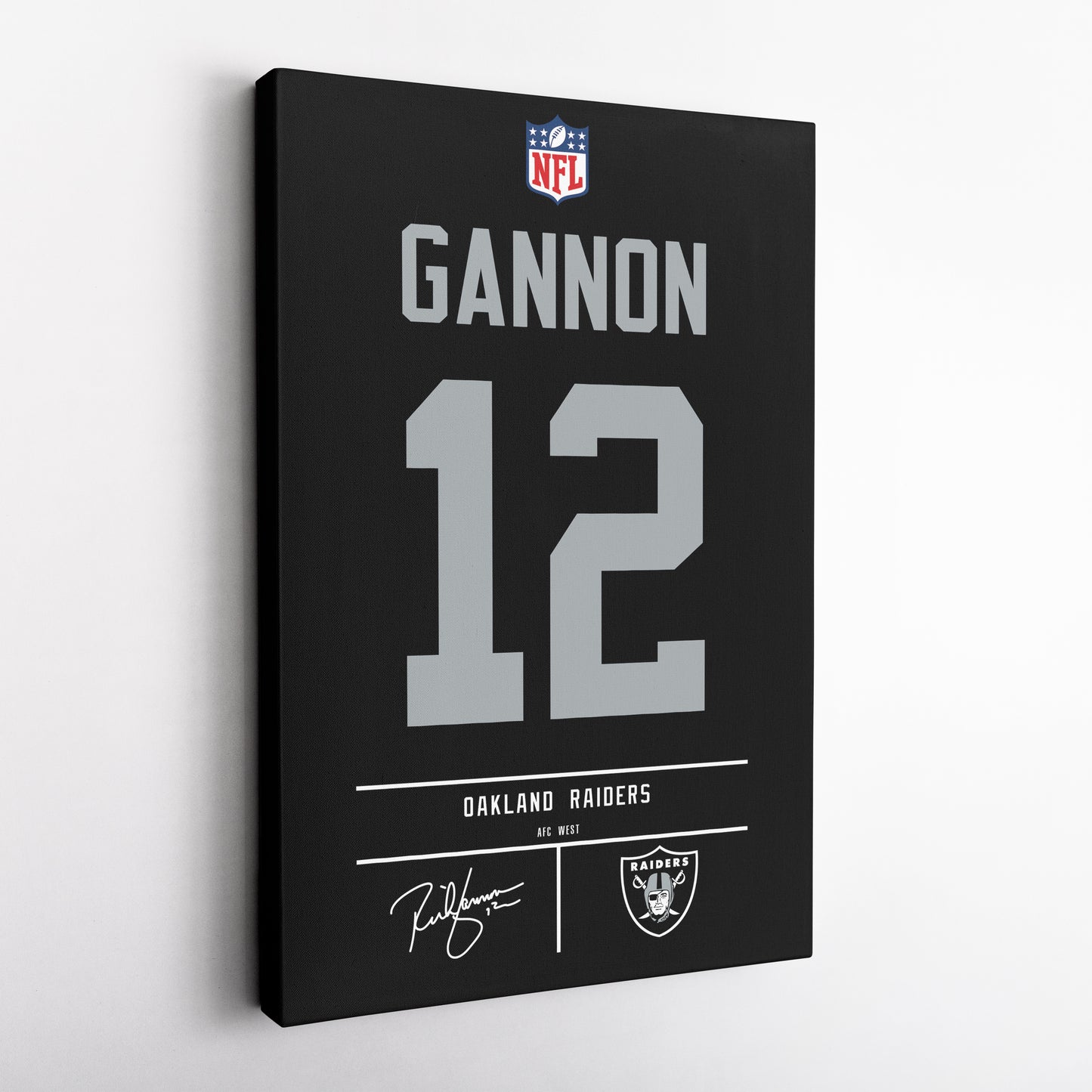 Rich Gannon Oakland Raiders Jersey Canvas Wall Art