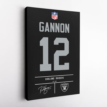 Rich Gannon Oakland Raiders Jersey Canvas Wall Art