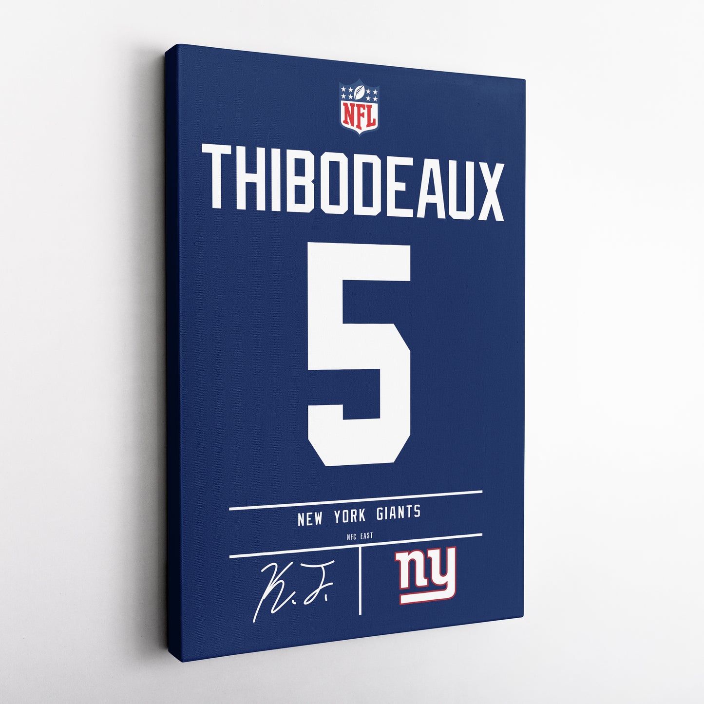 Kayvon Thibodeaux New York Giants Jersey Canvas Wall Art