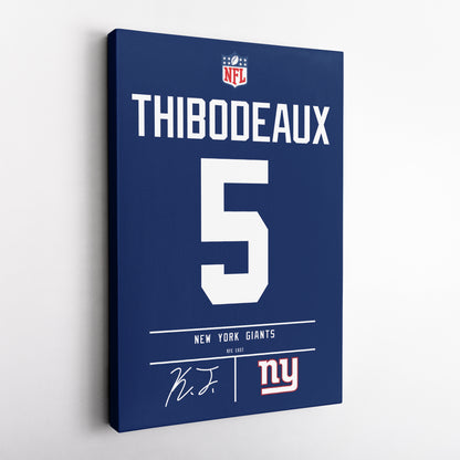 Kayvon Thibodeaux New York Giants Jersey Canvas Wall Art