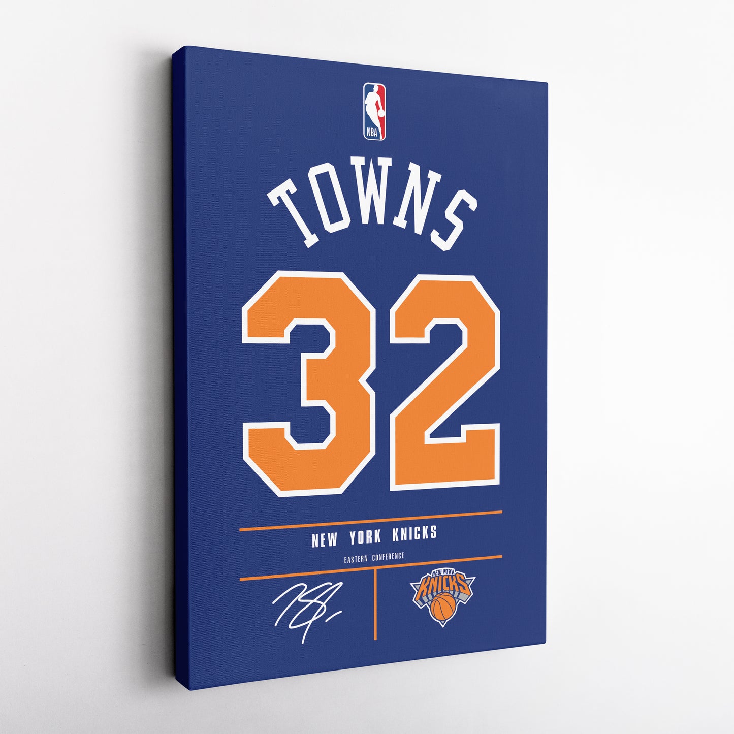 Karl Anthony Towns New York Knicks Jersey Canvas Wall Art