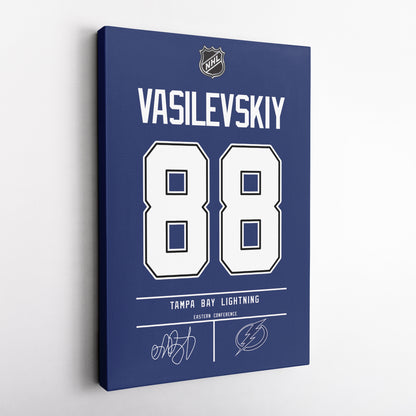 Andrei Vasilevskiy Lightning Jersey Canvas Print | Wall Art Decor