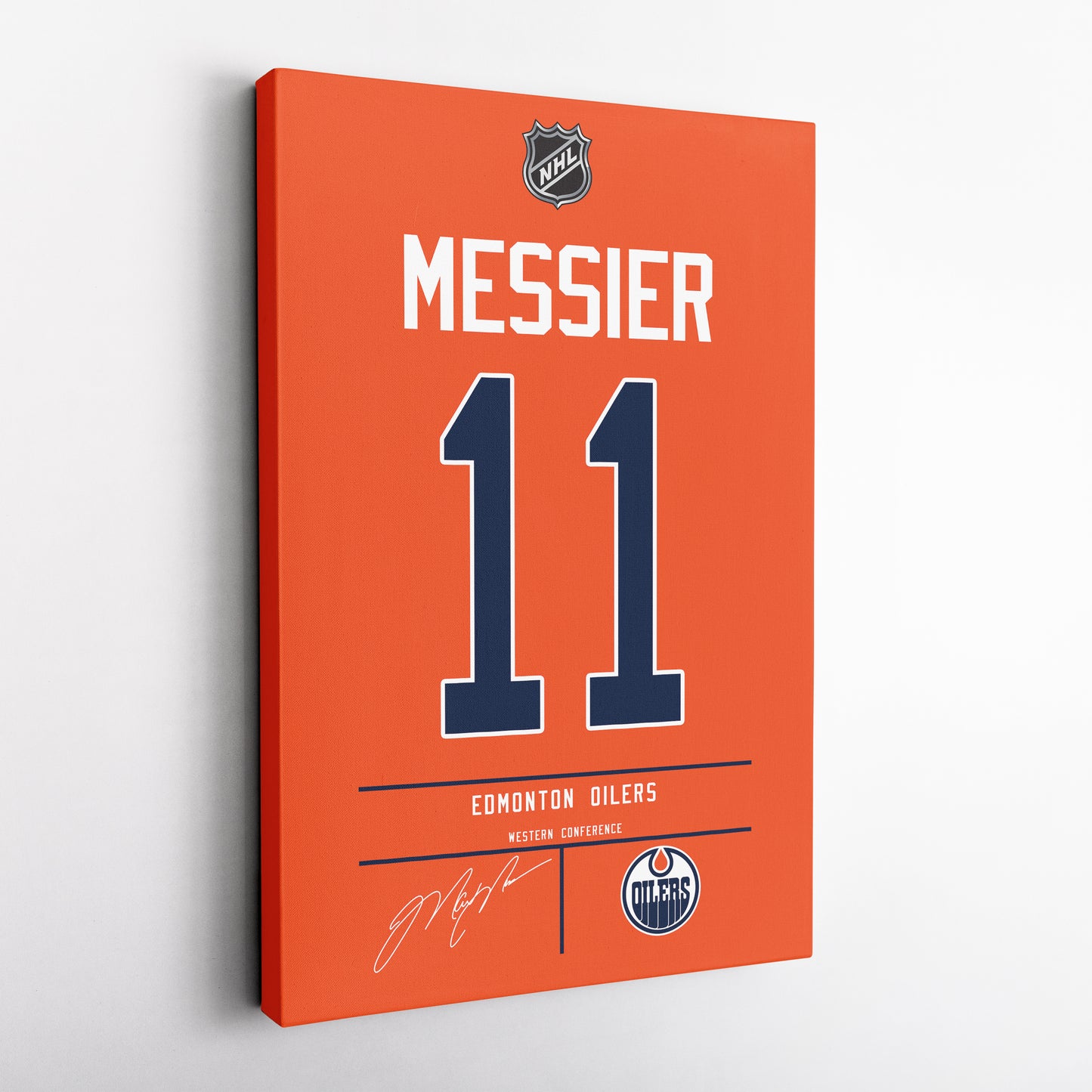 Mark Messier Oilers Jersey Canvas Print | Wall Art Decor