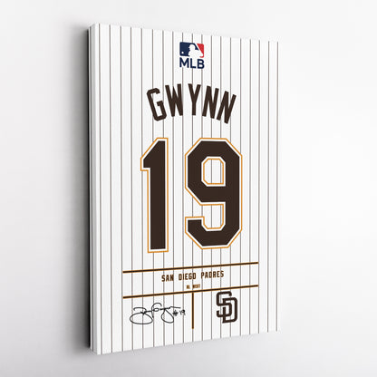 Tony Gwynn Jersey San Diego Padres Jersey Canvas Wall Art