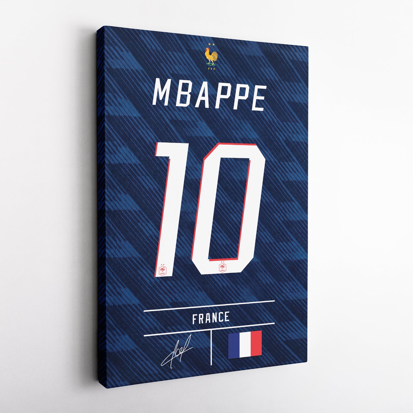 Kylian Mbappe France Jersey Canvas Wall Art