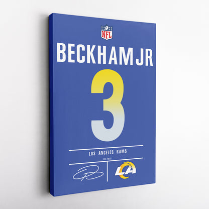 Odell Beckham Jr.  Rams Jersey Canvas Print | Wall Art Decor