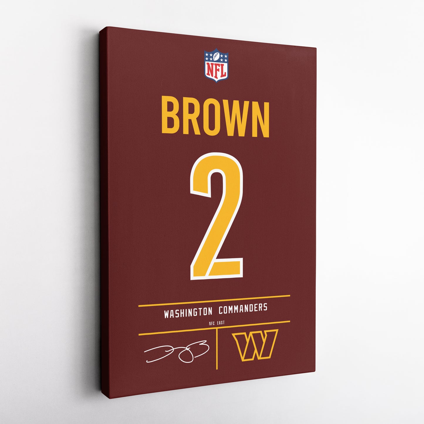 Dyami Brown Commanders Jersey Canvas Print | Wall Art Decor