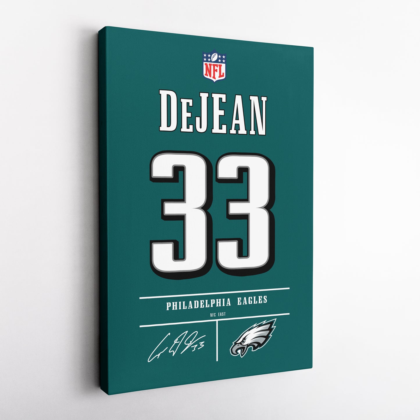 Cooper DeJean Eagles Jersey Canvas Print | Wall Art Decor