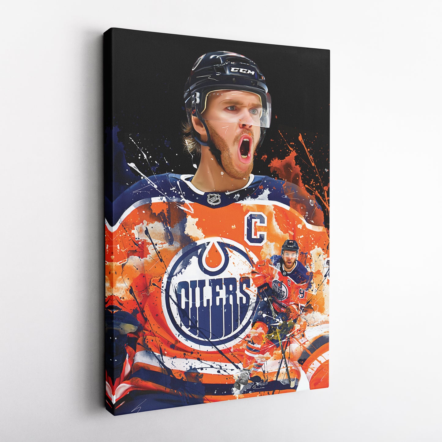 Connor McDavid Edmonton Oilers Canvas Print | NHL Hockey Wall Art