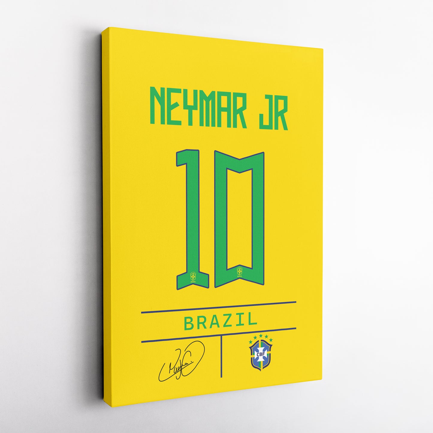 Neymar Jr. Brazil Jersey Canvas Print | Wall Art Decor