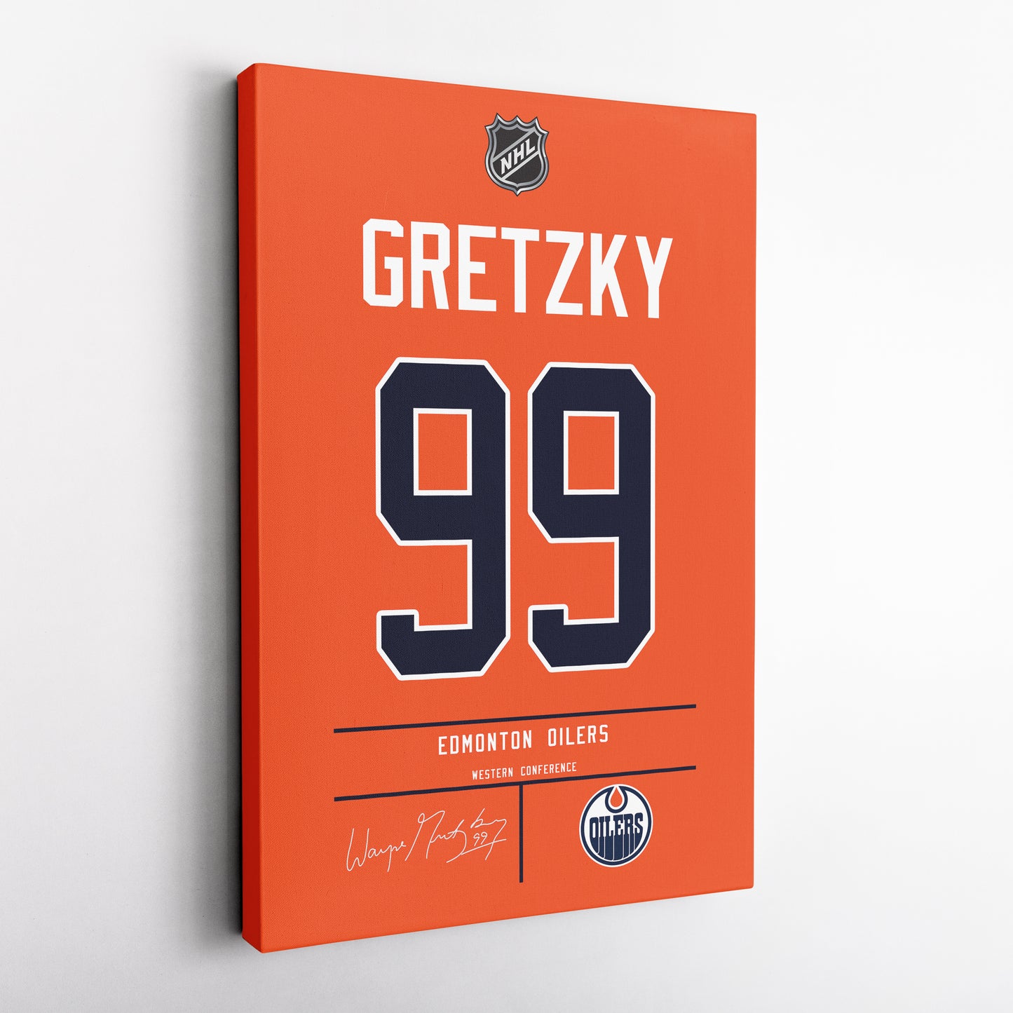 Wayne Gretzky Oilers Jersey Canvas Print | Wall Art Decor