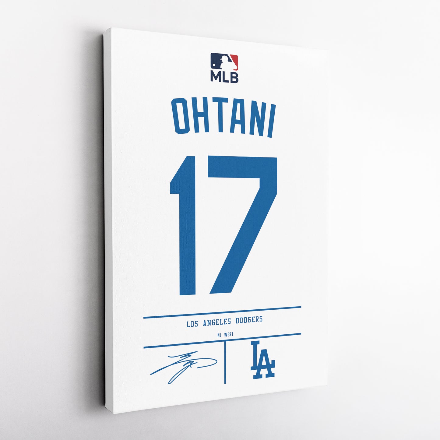 Shohei Ohtani Dodgers Jersey Canvas Print | Wall Art Decor
