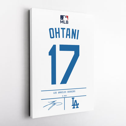Shohei Ohtani Dodgers Jersey Canvas Print | Wall Art Decor