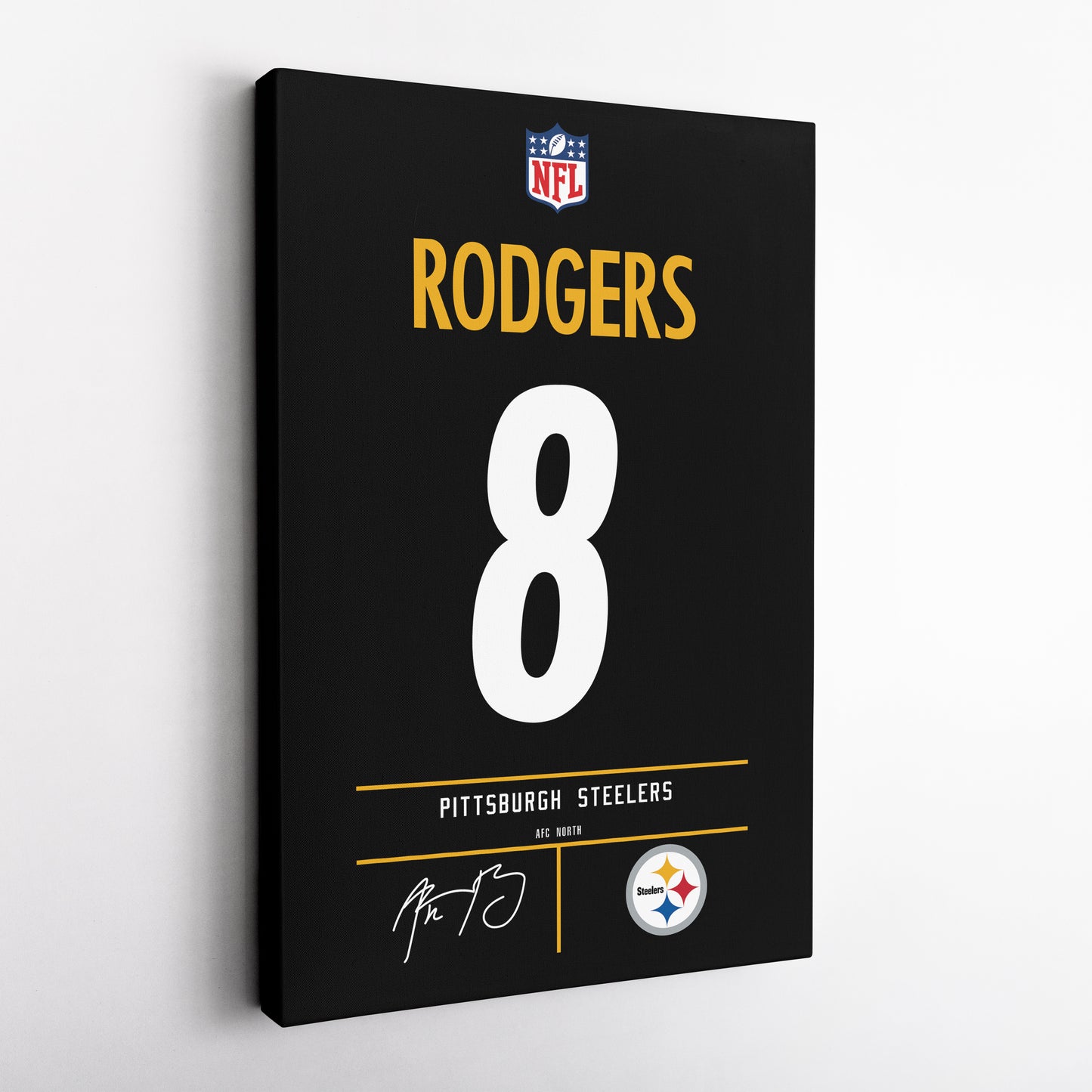 Aaron Rodgers Pittsburgh Steelers Jersey Canvas Wall Art