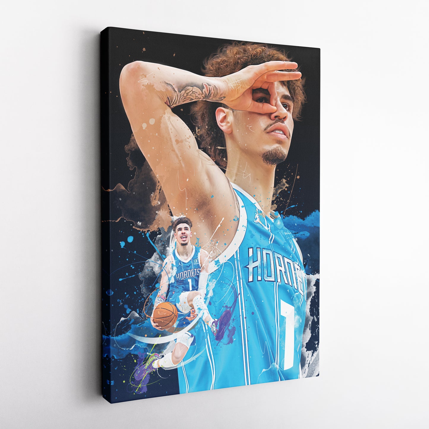 LaMelo Ball Hornets Canvas Print | Charlotte Basketball Wall Art