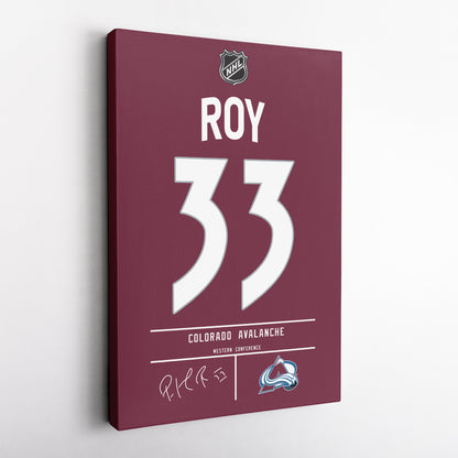 Patrick Roy Avalanche Jersey Canvas Print | Wall Art Decor