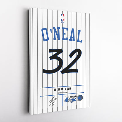 Shaquille O'Neal Magic Jersey Canvas Print | Wall Art Decor