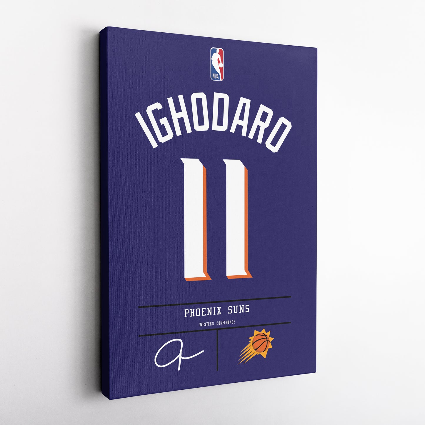 Oso Ighodaro Phoenix Suns Jersey Canvas Wall Art