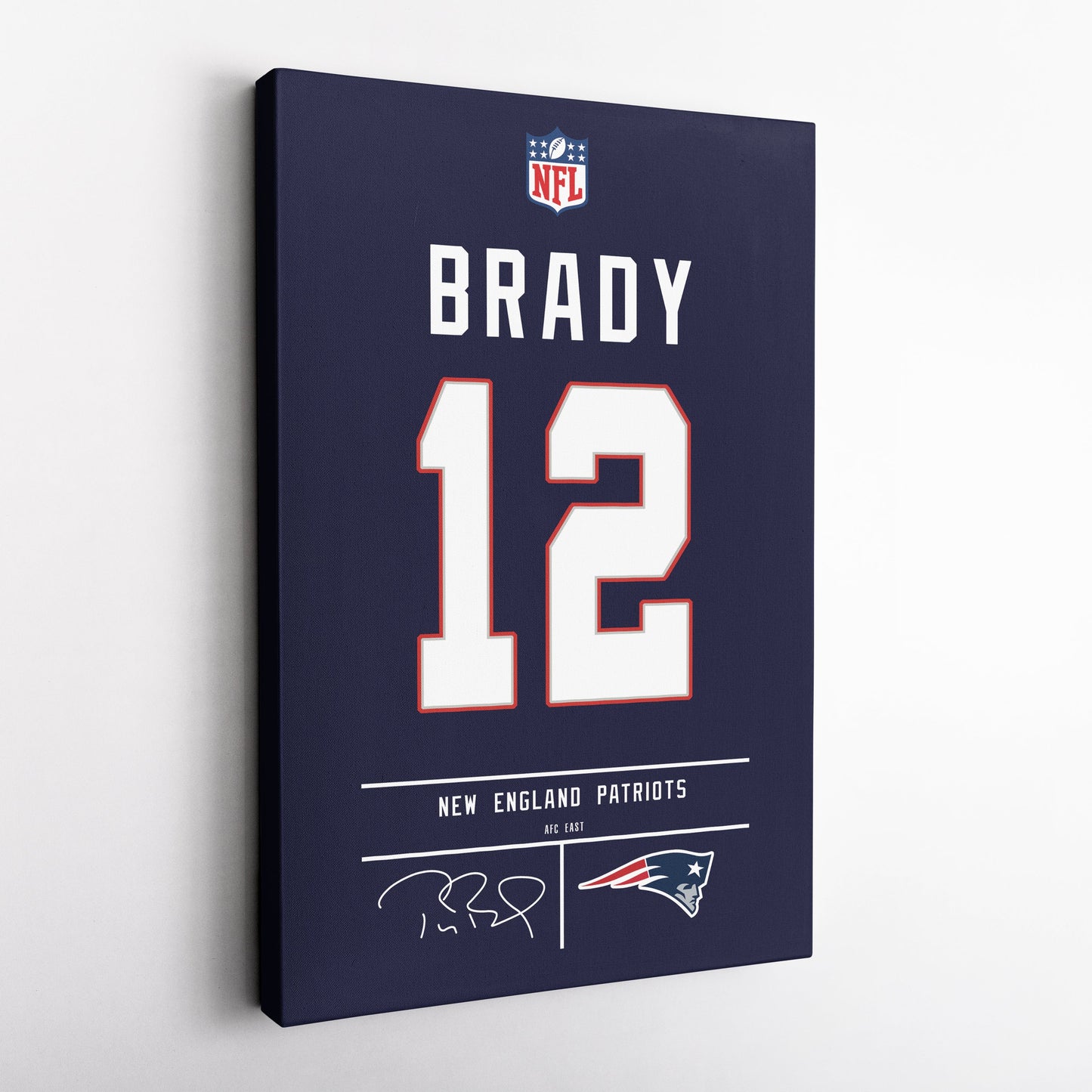 Tom Brady Patriots Jersey Canvas Print | Wall Art Decor