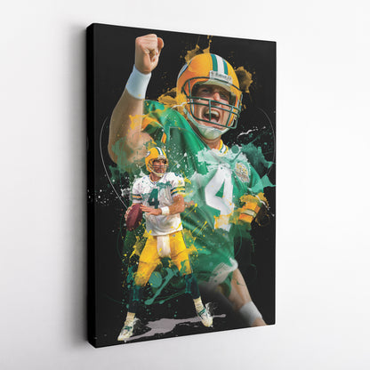 Brett Favre Packers Canvas Print | Green Bay Football Wall Art