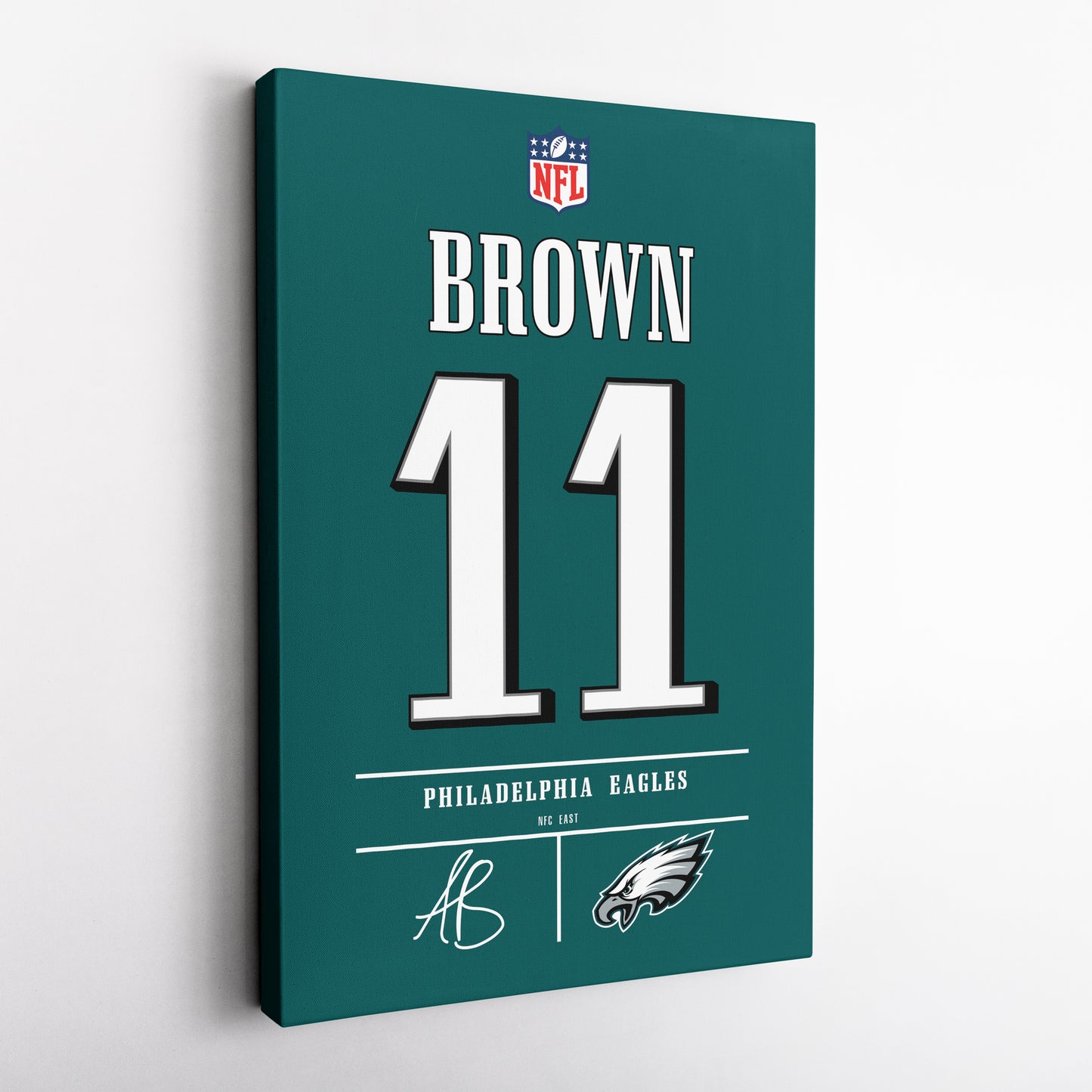 A. J. Brown Eagles Jersey Canvas Print | Wall Art Decor