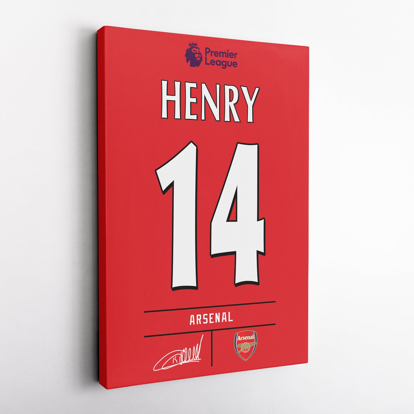 Thierry Henry Arsenal Jersey Canvas Print | Wall Art Decor