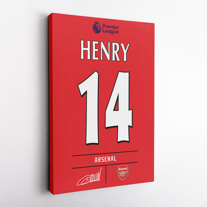 Thierry Henry Arsenal Jersey Canvas Print | Wall Art Decor