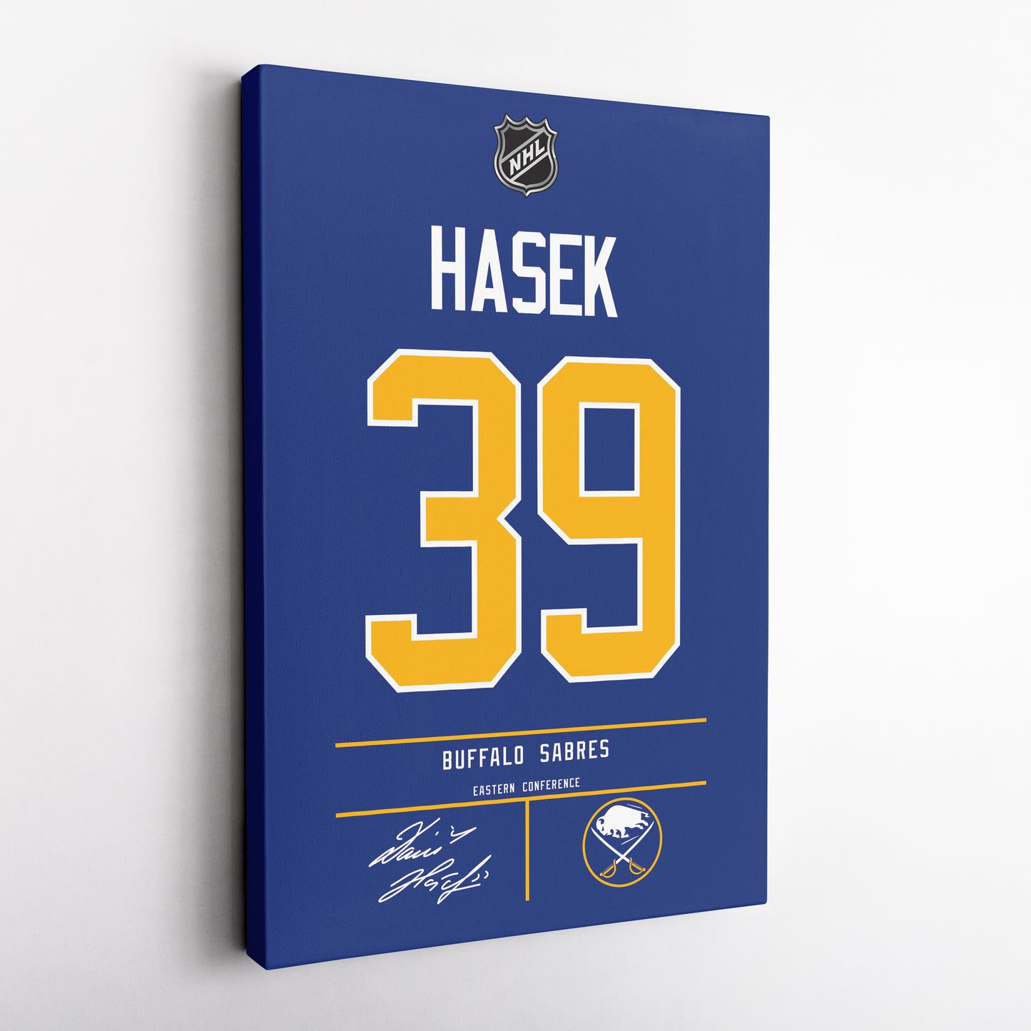 Dominik Hasek Buffalo Sabres Jersey Canvas Wall Art