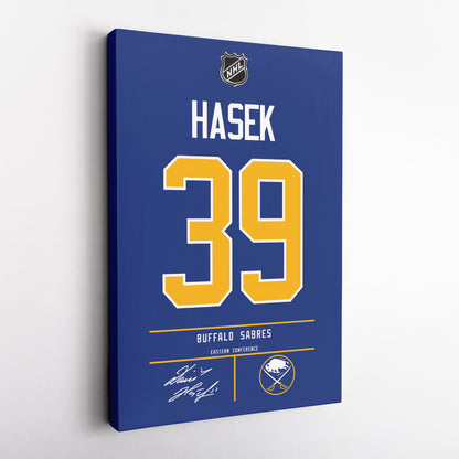 Dominik Hasek Buffalo Sabres Jersey Canvas Wall Art