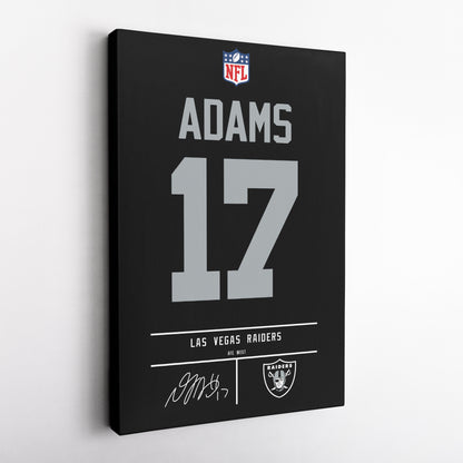 Davante Adams Raiders Jersey Canvas Print | Wall Art Decor