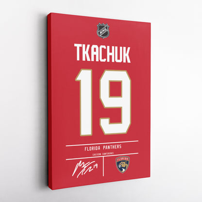 Matthew Tkachuk Panthers Jersey Canvas Print | Wall Art Decor