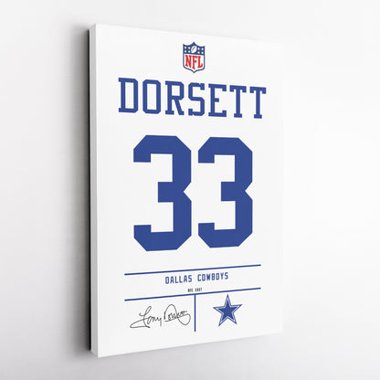 Tony Dorsett Cowboys Jersey Canvas Print | Wall Art Decor