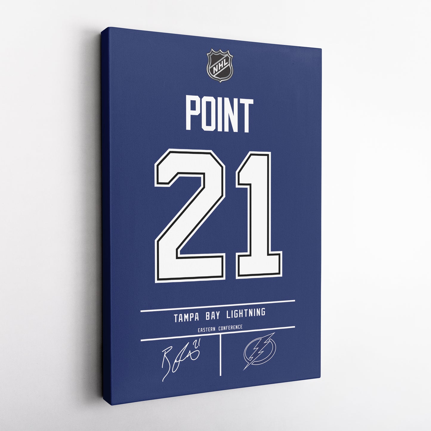 Brayden Point Tampa Bay Lightning Jersey Canvas Wall Art