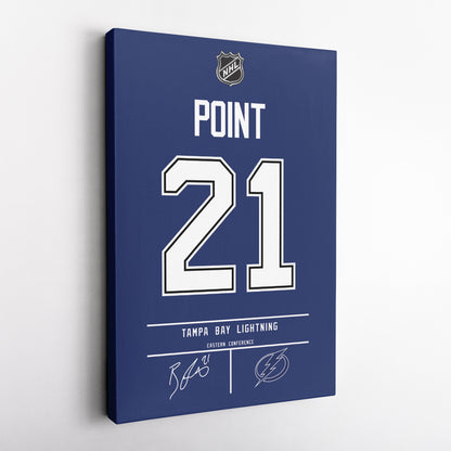 Brayden Point Tampa Bay Lightning Jersey Canvas Wall Art