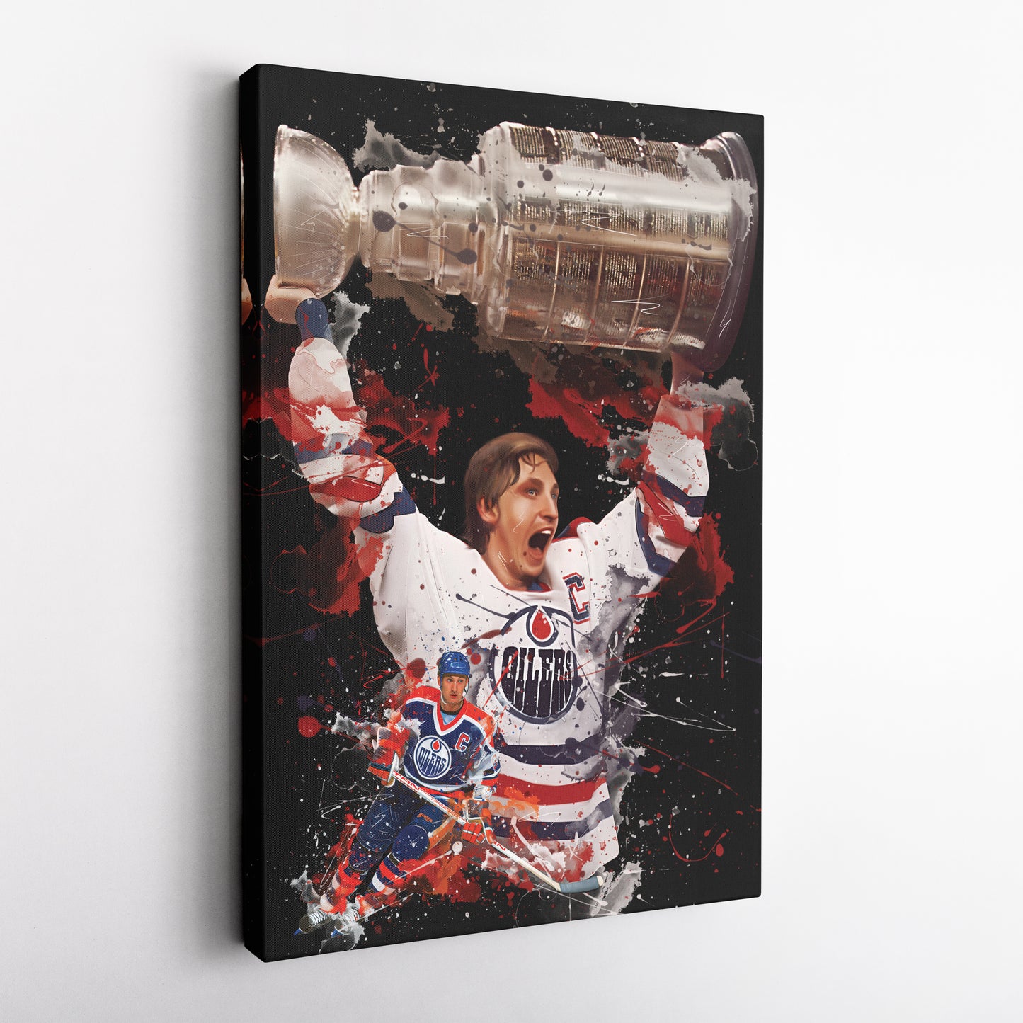 Wayne Gretzky Edmonton Oilers Canvas Print | NHL Hockey Wall Art