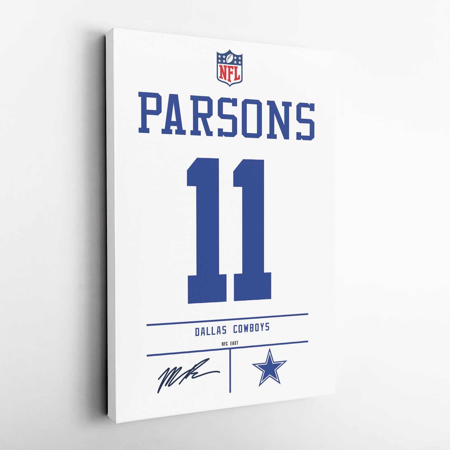 Micah Parsons Cowboys Jersey Canvas Print | Wall Art Decor