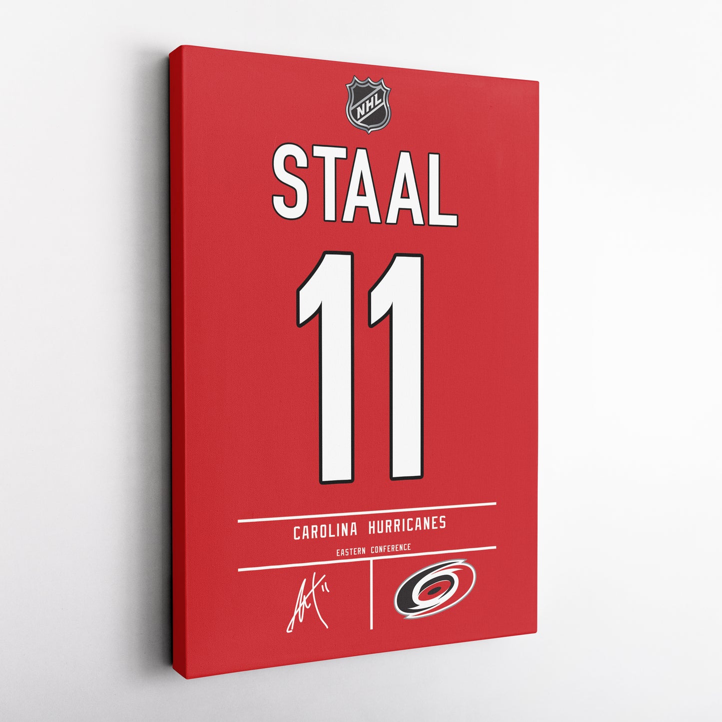 Jordan Staal Hurricanes Jersey Canvas Print | Wall Art Decor