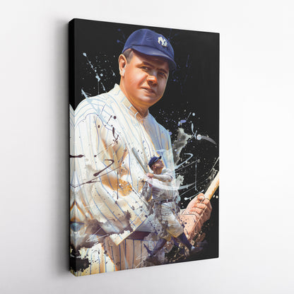 Babe Ruth Yankees Canvas Print | New York Baseball Wall Art