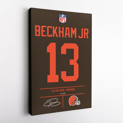 Odell Beckham Jr. Browns Jersey Canvas Print | Wall Art Decor