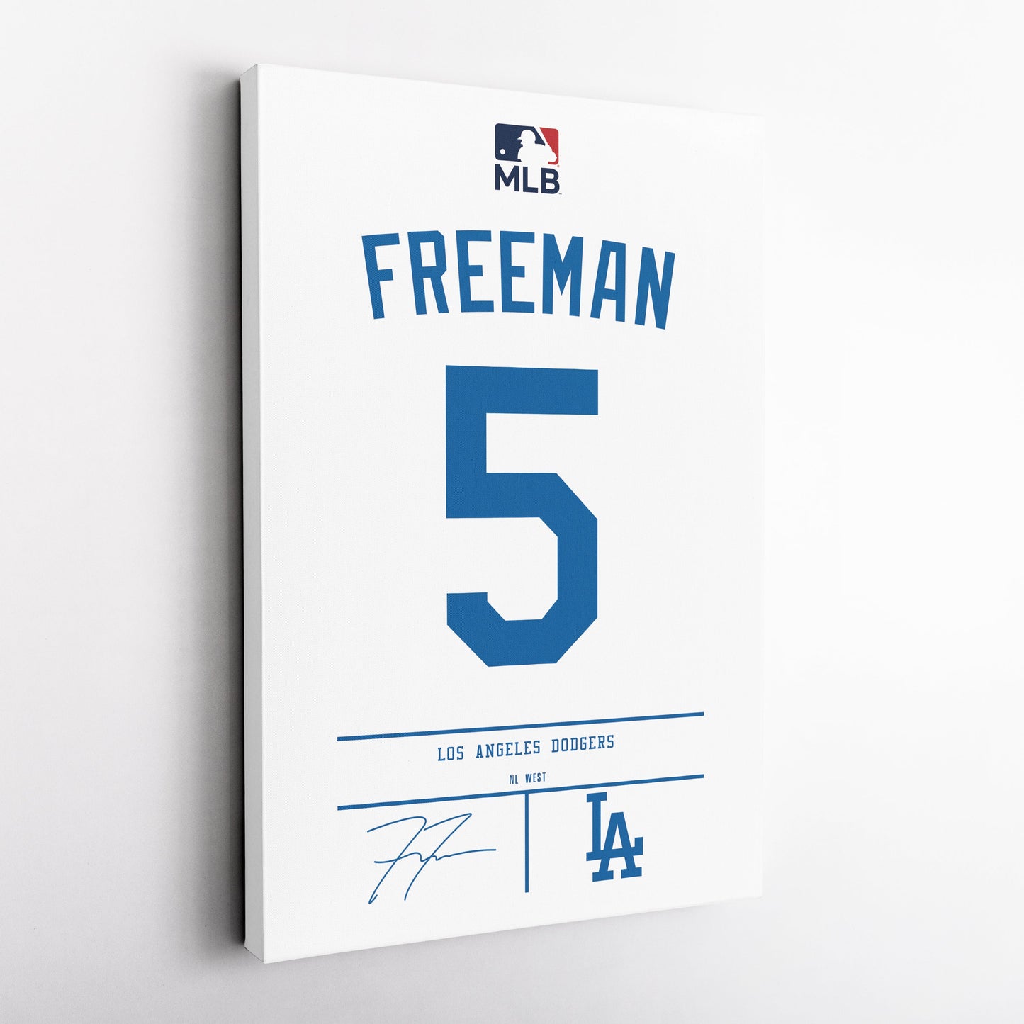 Freddie Freeman Dodgers Jersey Canvas Print | Wall Art Decor